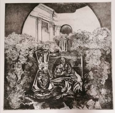 Original Conceptual Fantasy Printmaking by Andrea Granchi