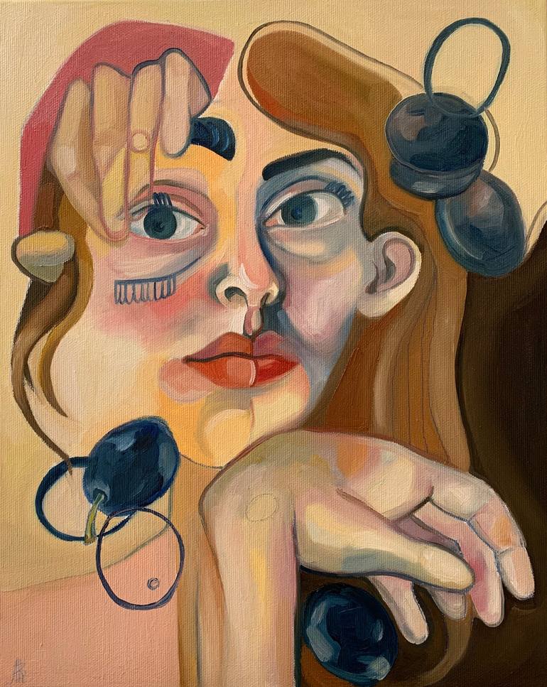 Original Conceptual Portrait Paintings by Alessandra Bb