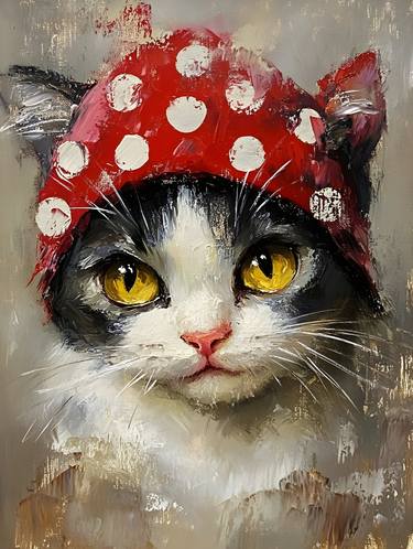 Original Fine Art Cats Printmaking by Raissa Spinola