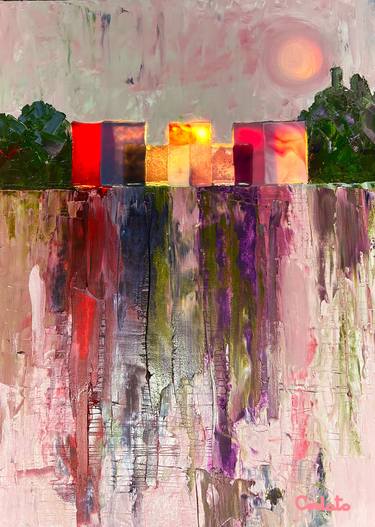 Original Conceptual Abstract Mixed Media by Girolamo Codato