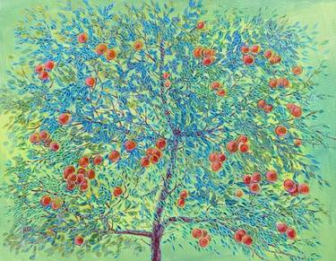 Original Impressionism Tree Paintings by Olga Roartus