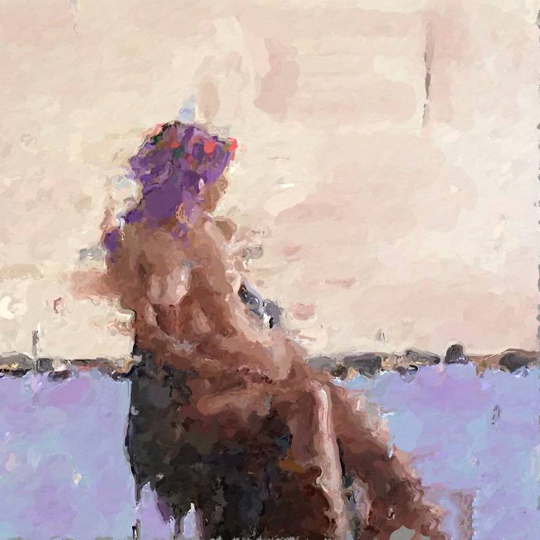 Print of Portraiture Nude Mixed Media by Marina Fedorova