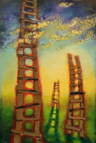 Original Abstract Expressionism Fantasy Paintings by Darlys Vandevoort