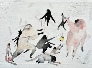 Original Contemporary Animal Mixed Media by Emma Kidd