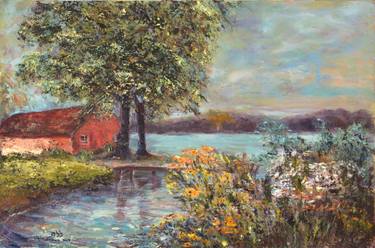 Original Impressionism Landscape Painting by Mina Novian
