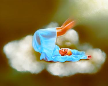 Original Surrealism Light Mixed Media by Zeinab Mahani