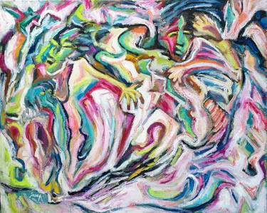 Original Fine Art Abstract Painting by Josef Wenas