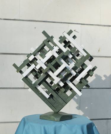 Original Cubism Outer Space Sculpture by Ognyan Chitakov