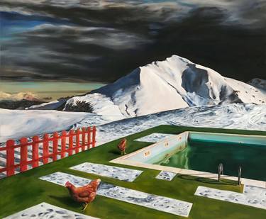 Original Surrealism Landscape Painting by Sofia Fresia