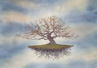 Original Surrealism Tree Paintings by Stefano Bersani