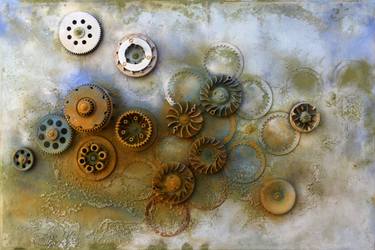 Original Abstract Expressionism Abstract Mixed Media by Milena Nicosia