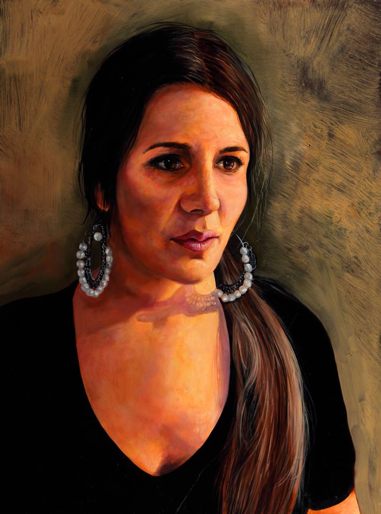 Mediterranean Girl in England Painting by Kenneth Freed | Saatchi Art