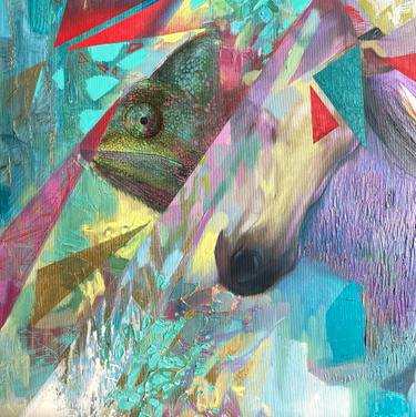 Original Painterly Abstraction Fantasy Paintings by Nastya Parfilo