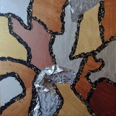 Original Art Deco Abstract Paintings by Klotild Szentjoby 