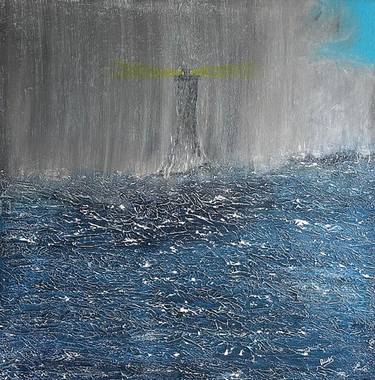 Original Abstract Expressionism Seascape Painting by Rick Smith