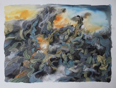 Original Fine Art Abstract Painting by Donna Backues