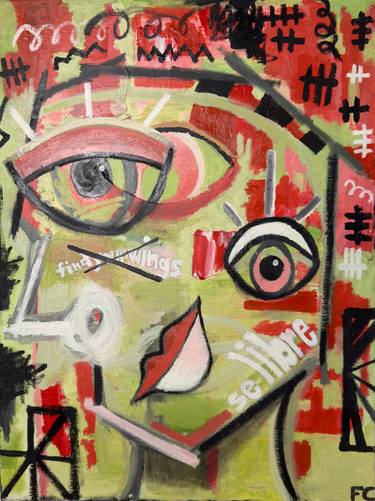 Original Abstract Expressionism Abstract Painting by Freddy Chacin