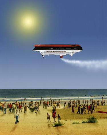 Original Conceptual Beach Mixed Media by Neil Ashworth