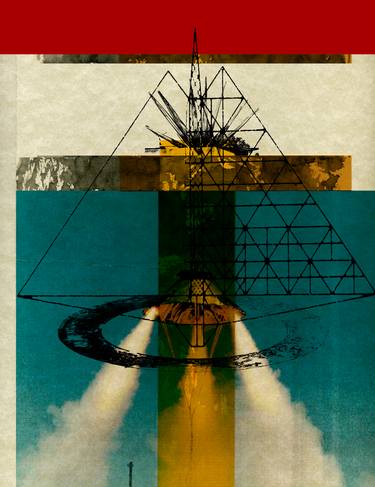 Original Abstract Expressionism Science/Technology Mixed Media by Neil Ashworth
