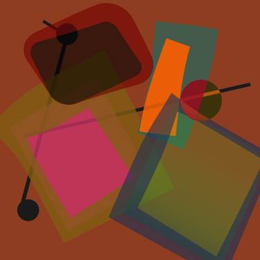 Original Modernism Abstract Mixed Media by Ojolo MiróN