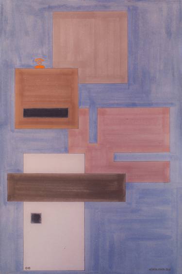 Original Abstract Expressionism Architecture Paintings by Ojolo Mirón