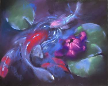 Original Impressionism Fish Drawings by Ksenia Lutsenko