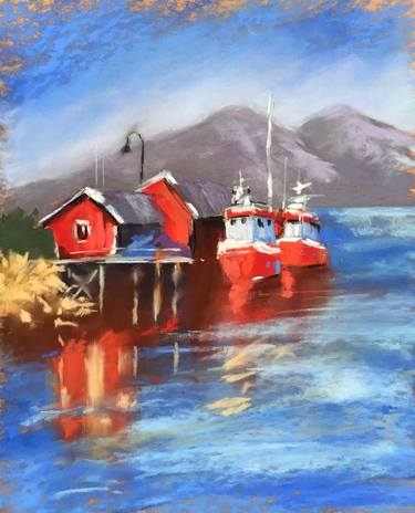 Original Realism Sailboat Drawings by Ksenia Lutsenko