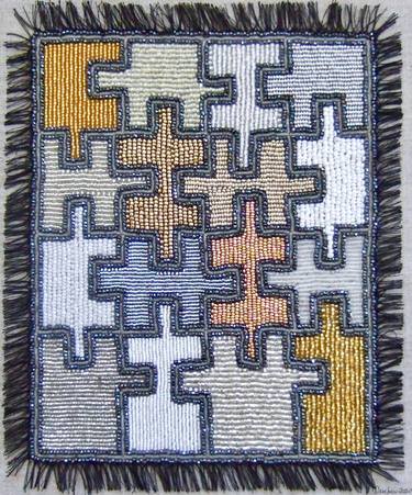 Original Modern Patterns Mixed Media by Peggy Dembicer