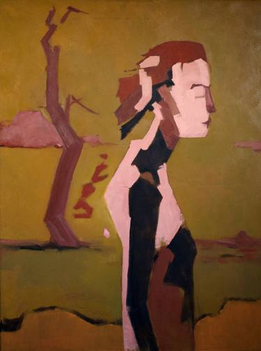 Original Abstract Expressionism Women Painting by Yolande De Vlugt