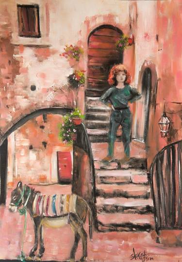 Original Expressionism People Paintings by Sarah Hussein Alwassief 
