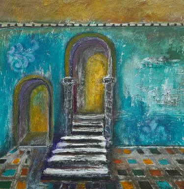 Original Abstract Architecture Paintings by Roser Jb