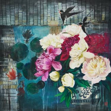 Original Contemporary Nature Mixed Media by Li Tellenbach-Guo