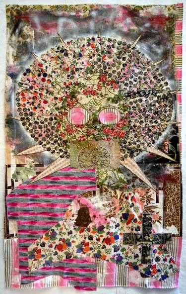 Original Abstract Expressionism Abstract Collage by Aby Mackie