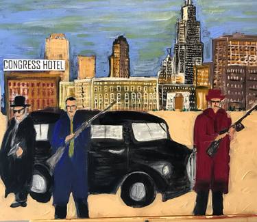 Original Fine Art Cities Painting by Rj Chandra