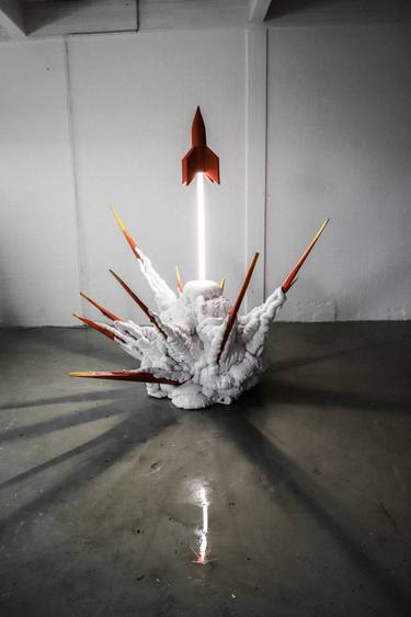 Original Modern Outer Space Installation by Badasar Calbiyik