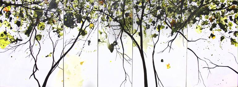 Original Abstract Expressionism Nature Painting by Aya Eliav