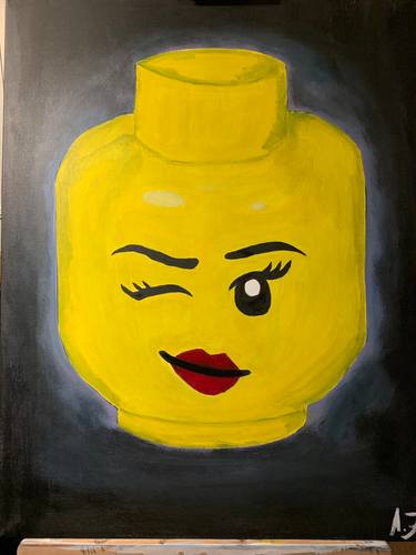 Original Pop Art Cartoon Painting by Arne Johansen
