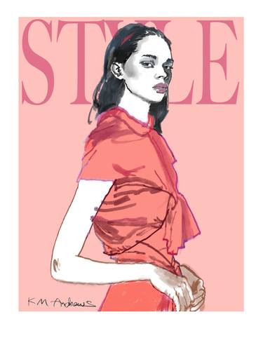 Original Contemporary Fashion Painting by K M Andrews