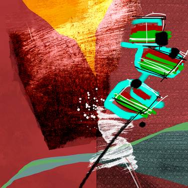 Original Abstract Expressionism Abstract Digital by Marcus Marinho