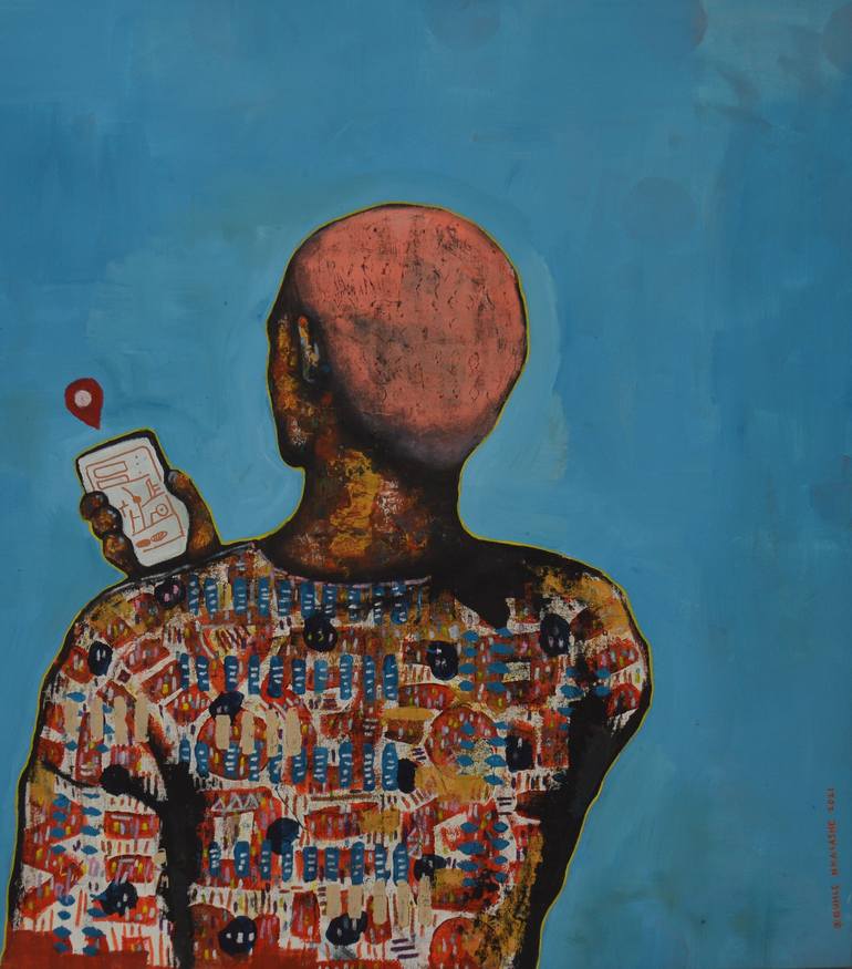 Original Abstract Portrait Paintings by Buhle Nkalashe
