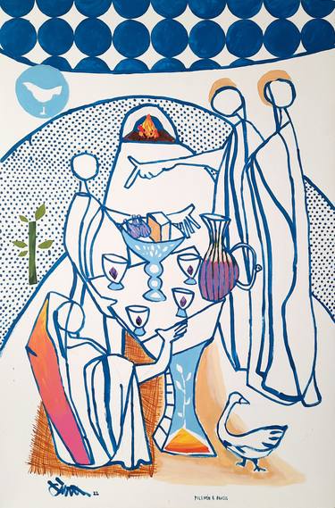 Original Cubism Classical mythology Paintings by Juan Baeza