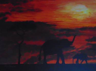 Original Fine Art Animal Painting by Alina Savko