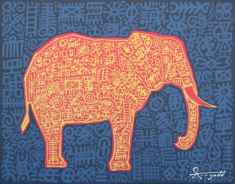 Original Abstract Animal Paintings by Ann Gadd