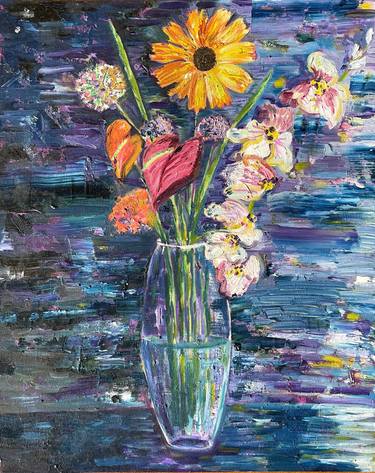 Original Abstract Expressionism Women Painting by Aleksandra Hessel
