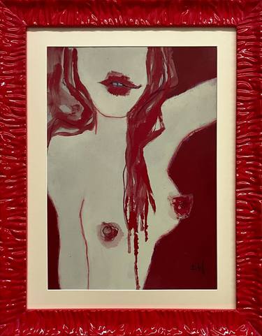 Original Abstract Expressionism Nude Painting by Barbara Lo Faro