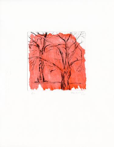 Original Conceptual Tree Printmaking by Vera Almeida