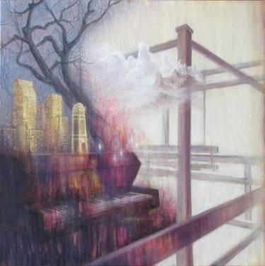 Original Fine Art Cities Painting by Joshua Singer