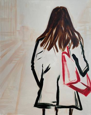Original Expressionism Women Painting by Elise Mendelle