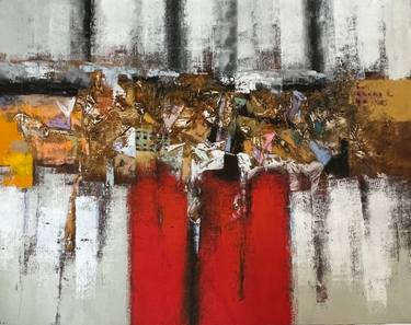 Original Cubism Abstract Painting by Anu Bhat
