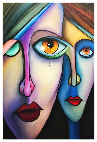 Original Figurative Abstract Painting by Ajmal Pc